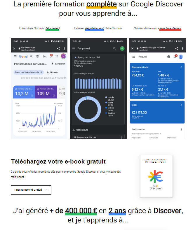 Formation Google Discover club